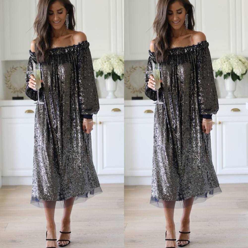 NWT Free People Emilia Sequin Dress